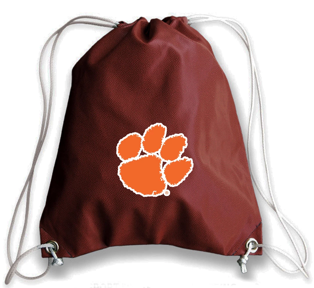 Zumer Sport Clemson Tigers Football Drawstring Bag 1 Zumer Sport Clemson Tigers Football Drawstring Bag