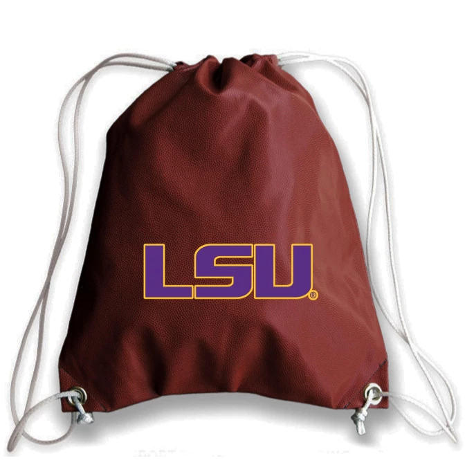 Zumer Sport LSU Tigers Football Drawstring Bag 1 Zumer Sport LSU Tigers Football Drawstring Bag