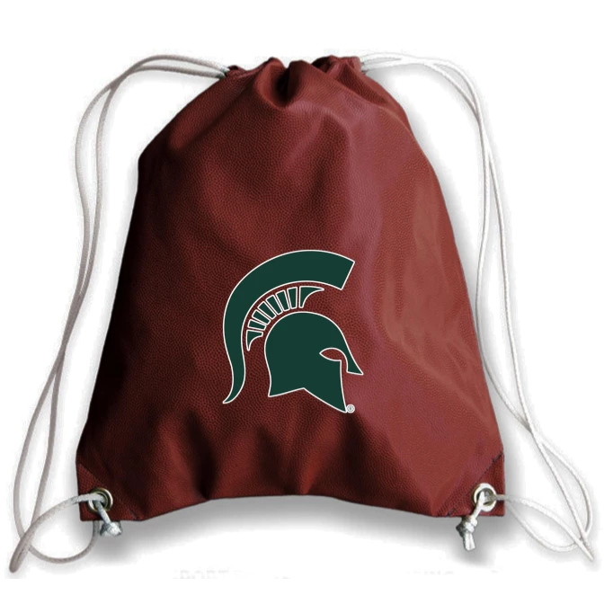 Zumer Sport Michigan State Spartans Football Drawstring Bag BAGS 1 Zumer Sport Michigan State Spartans Football Drawstring Bag BAGS