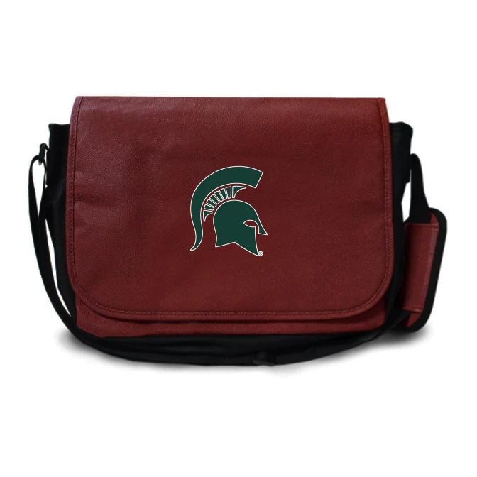 Zumer Sport Michigan State Spartans Football Messenger Bag BAGS 1 Zumer Sport Michigan State Spartans Football Messenger Bag BAGS