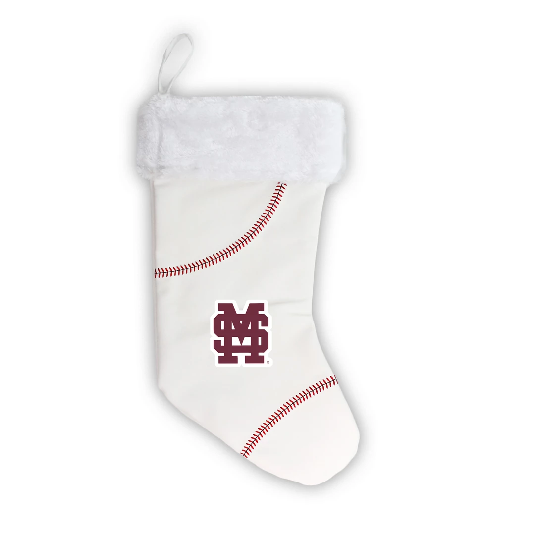Zumer Sport HOME & OFFICE Mississippi State Bulldogs 18" Baseball Christmas Stocking 1 Zumer Sport HOME & OFFICE Mississippi State Bulldogs 18" Baseball Christmas Stocking