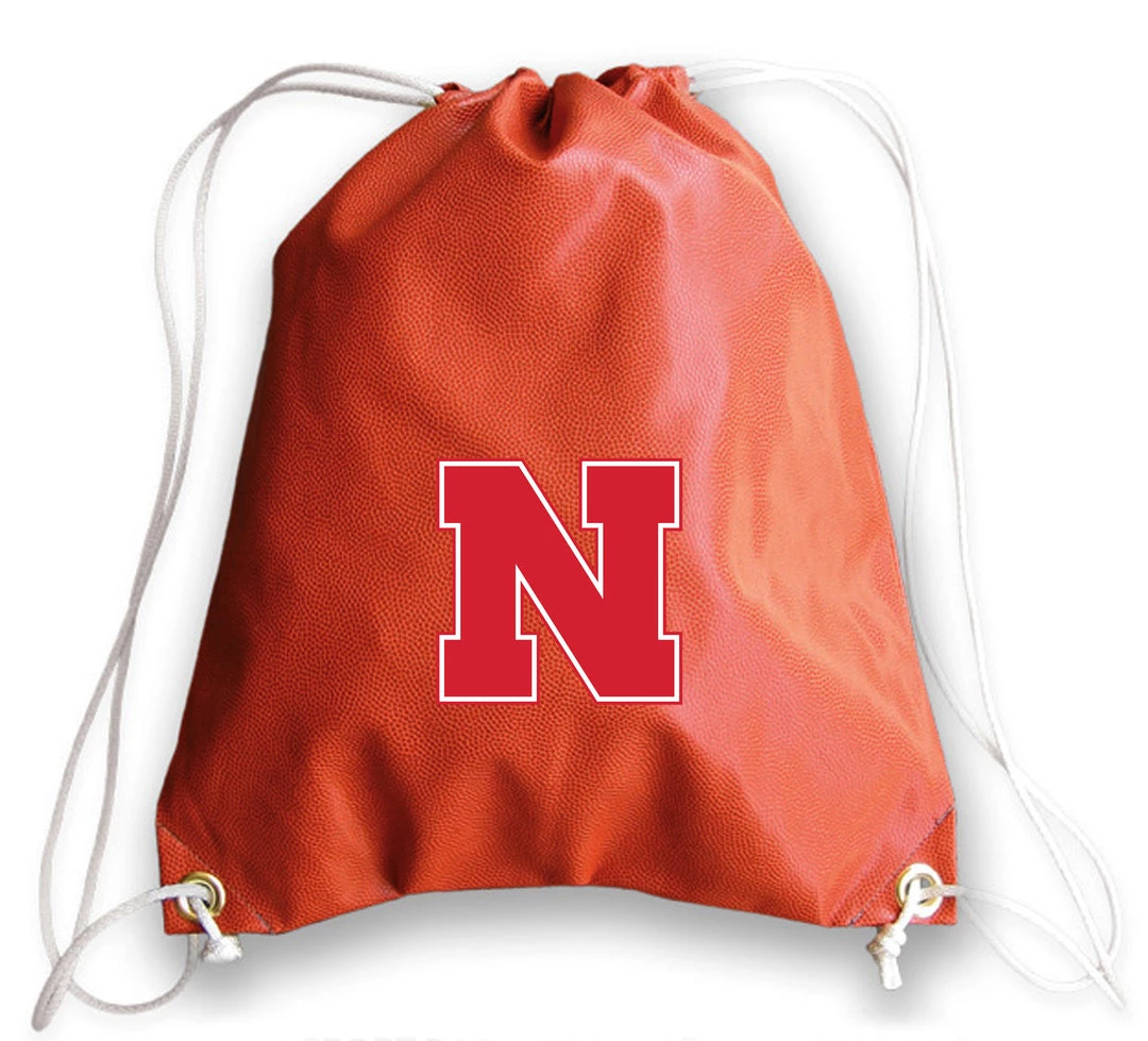 Zumer Sport Nebraska Cornhuskers Basketball Drawstring Bag BAGS 1 Zumer Sport Nebraska Cornhuskers Basketball Drawstring Bag BAGS