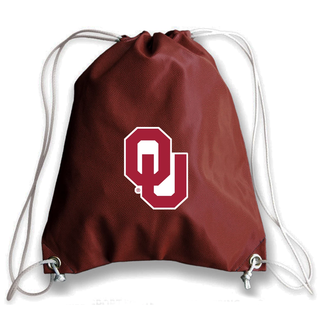 Zumer Sport Oklahoma Sooners Football Drawstring Bag BAGS 1 Zumer Sport Oklahoma Sooners Football Drawstring Bag BAGS