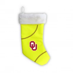 Zumer Sport Oklahoma Sooners 18" Softball Christmas Stocking HOME & OFFICE
