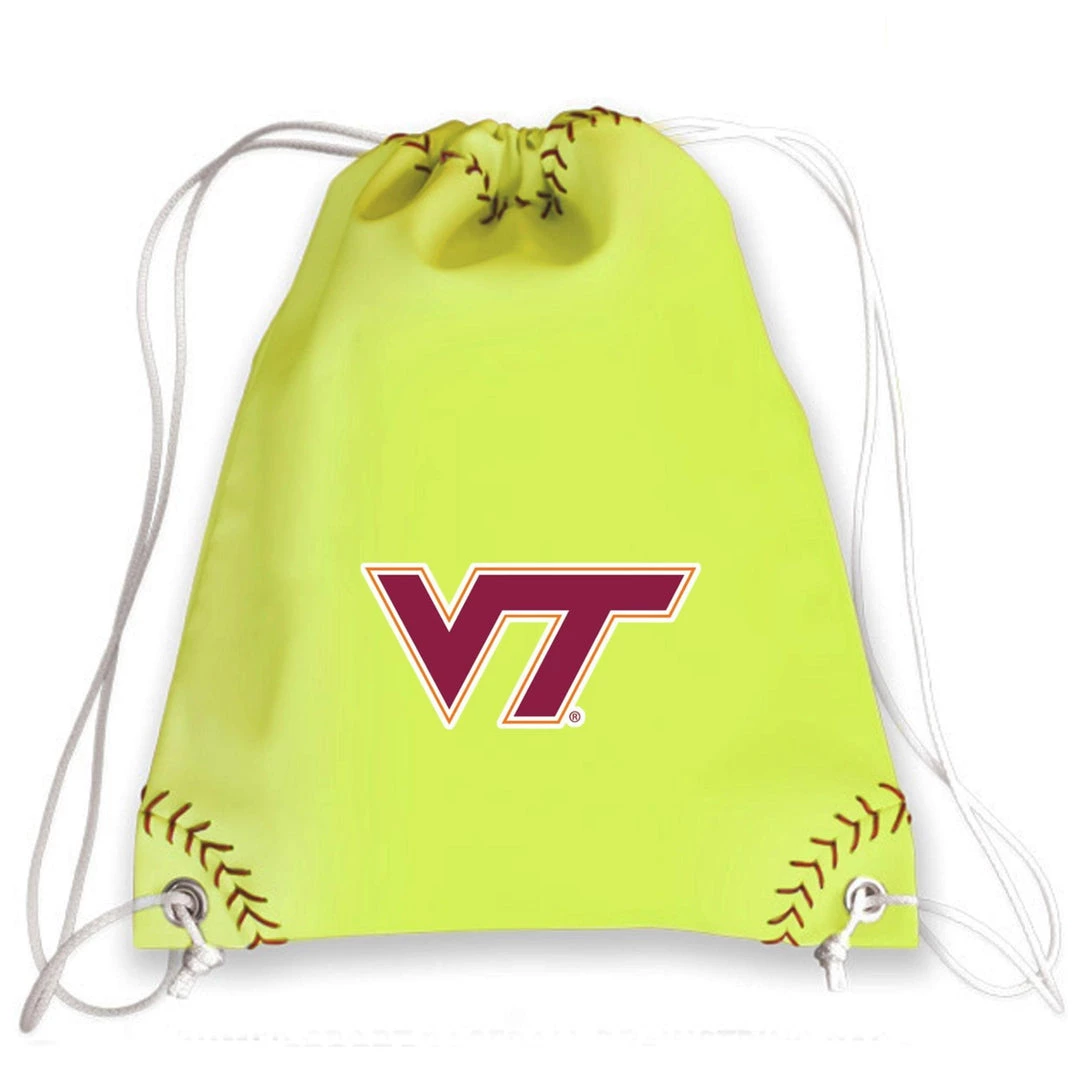 Zumer Sport Virginia Tech Hokies Softball Drawstring Bag 1 Zumer Sport Virginia Tech Hokies Softball Drawstring Bag