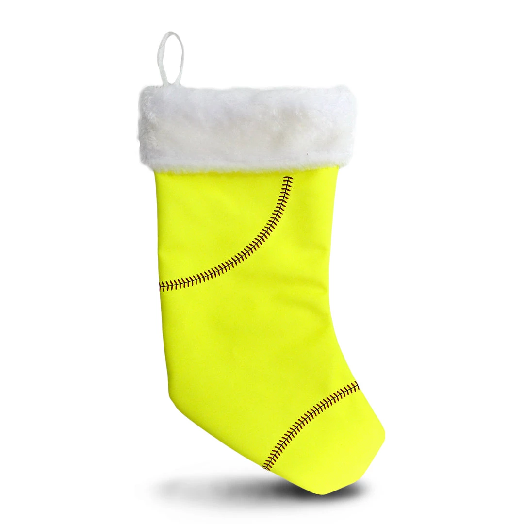 Zumer Sport HOME & OFFICE 18" Softball Christmas Stocking 5 Zumer Sport HOME & OFFICE 18" Softball Christmas Stocking