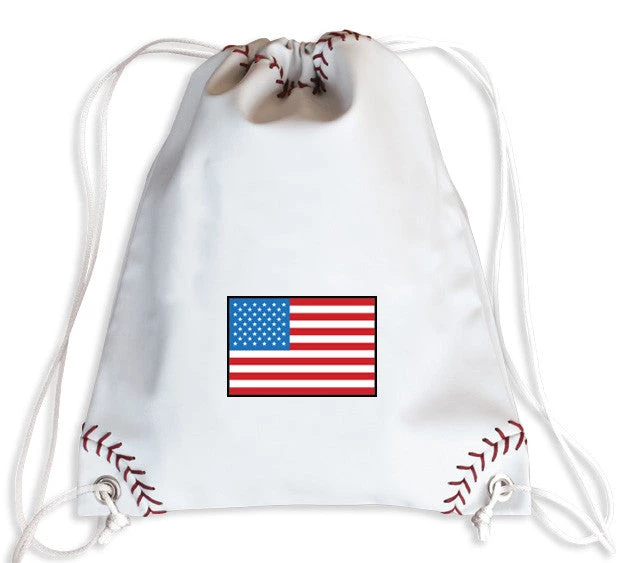 Zumer Sport USA Baseball Drawstring Bag 1 Zumer Sport USA Baseball Drawstring Bag